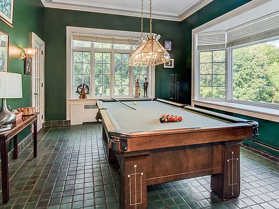 Billiard Room Overlooks Pool