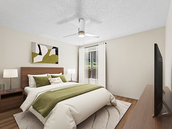 Renovated Package I bedroom with hard surface flooring