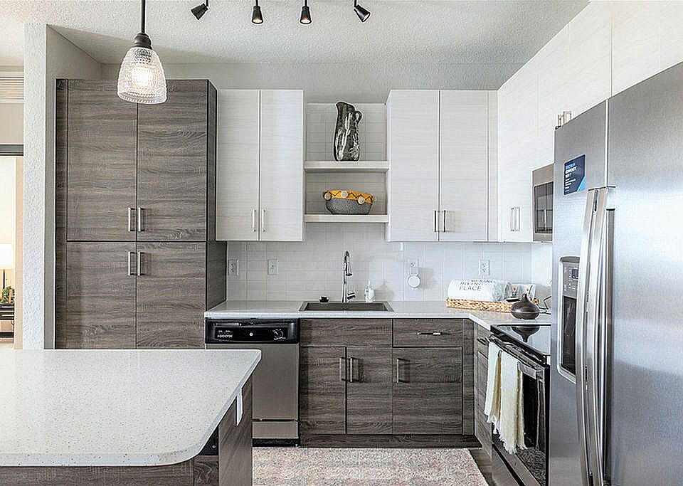 Experience culinary luxury in this contemporary kitchen, featuring high-end finishes and ample storage.