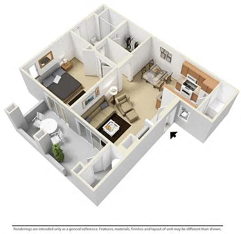 Floor plan One Bedroom