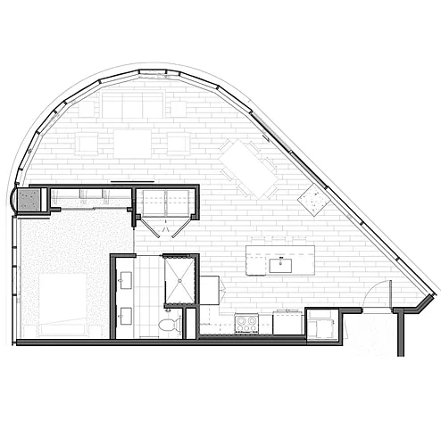 Floor plan One Bedroom
