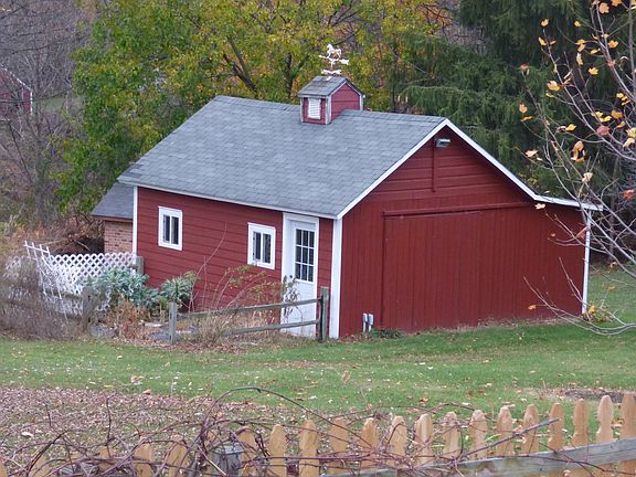 Pole barn and garden area