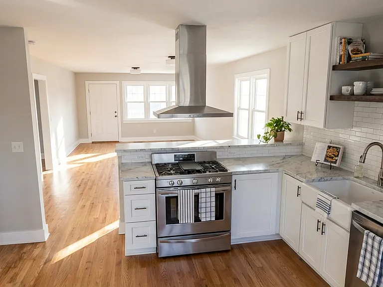 KITCHEN WITH VIEW TO L/R