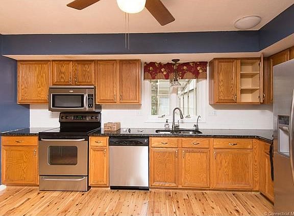 Kitchen with beautiful wood floors