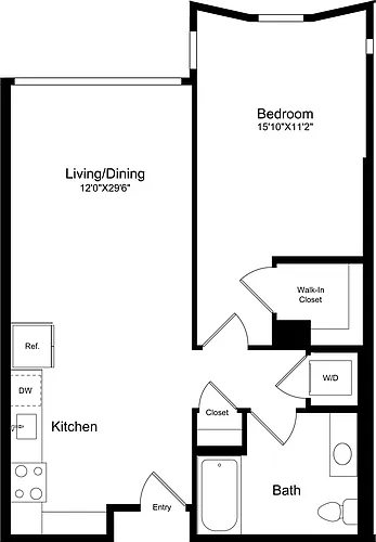 Floor plan 1A - Curved