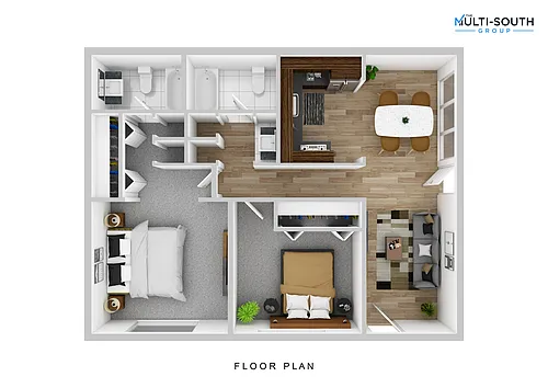 Floor plan 2 bedroom 1.5 bathroom