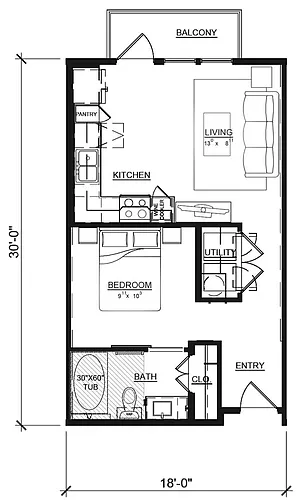 Floor plan Rose | E1