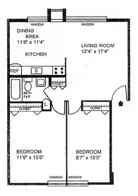 Floor plan Two Bedroom