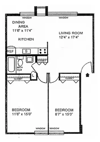 Floor plan Two Bedroom