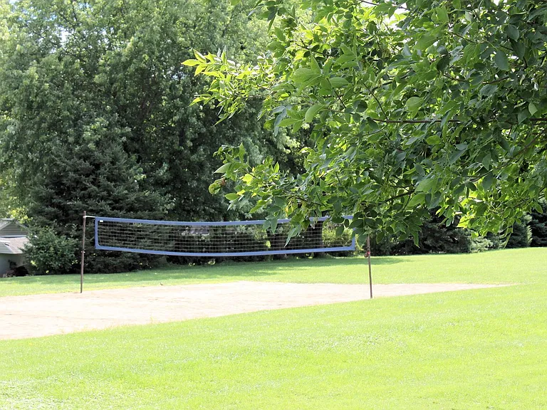 Volleyball court just a block away