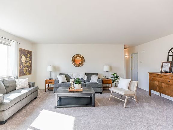 Another view of the living room from the kitchen/dining room.