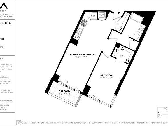 2nd image of 625 W 57th St APT 1116