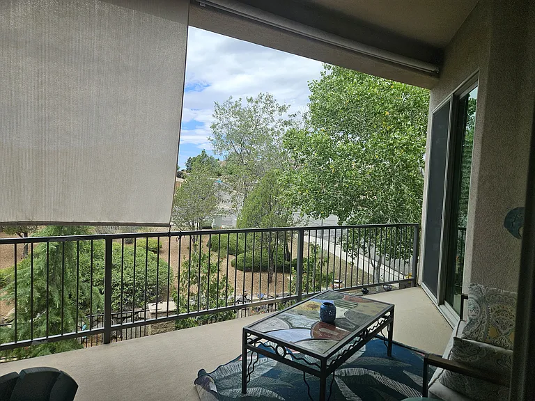 Balcony upstairs - access from family room and bedroom.