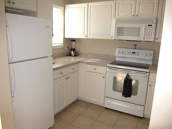 Tiled kitchen.