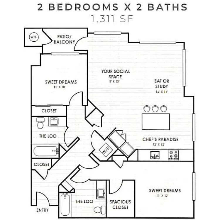 Floor plan Two Bedroom D