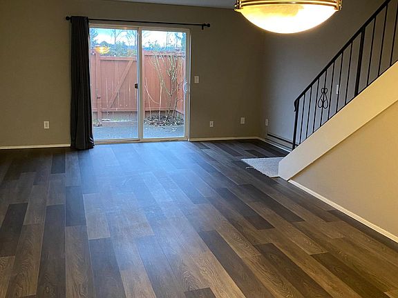 This unit is spacious! This trendy vinyl flooring is durable and appears like hardwood.