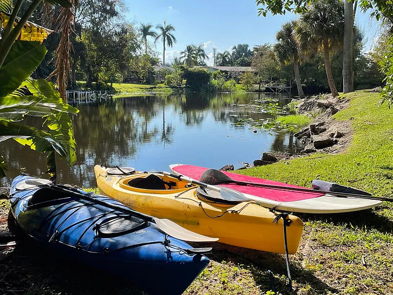 Enjoy the paddle board and kayaks in paradise