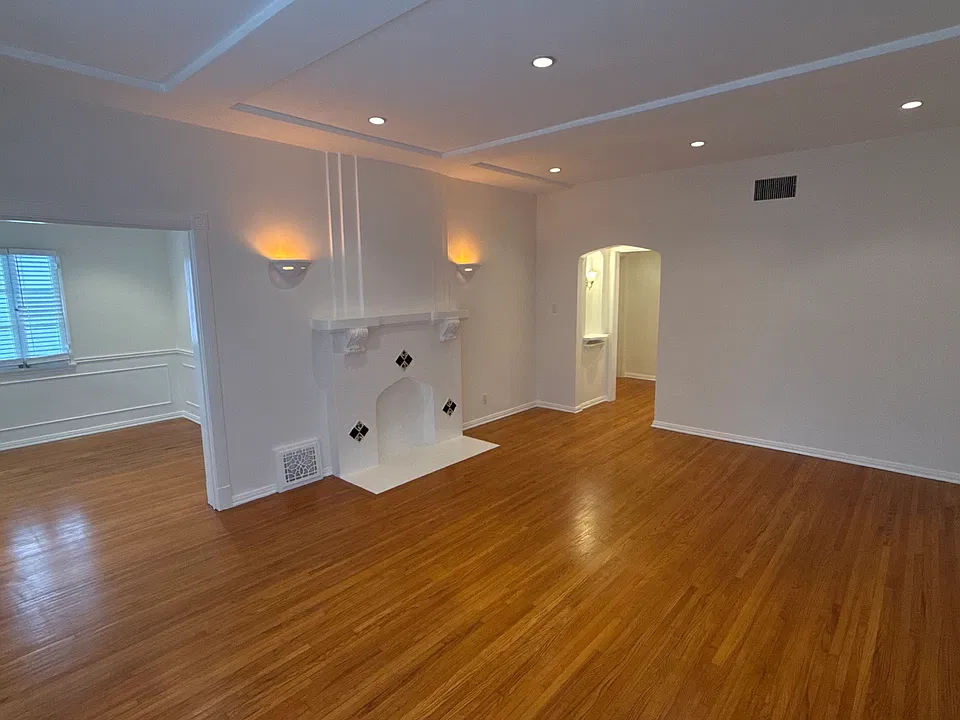 Living room with hardwood floors