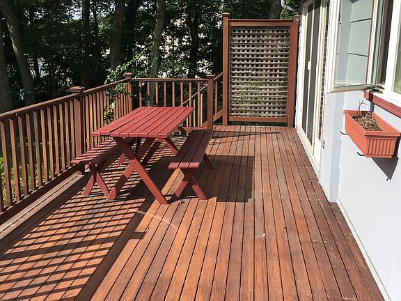 Rear deck runs length of the house.