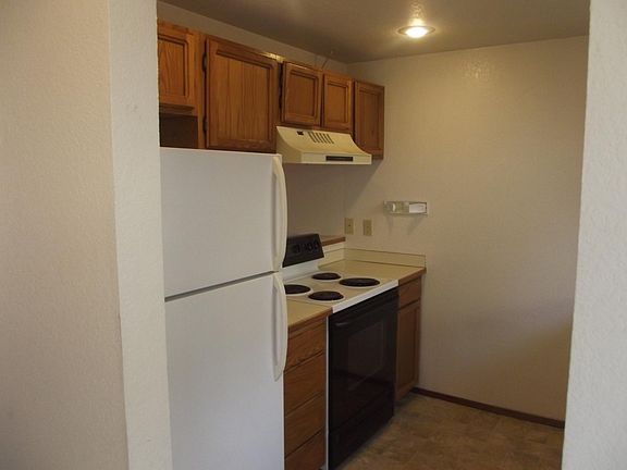 Kitchen with refrigerator, Stovetop, Oven, and Dishwasher! Open to dining room and living room!
