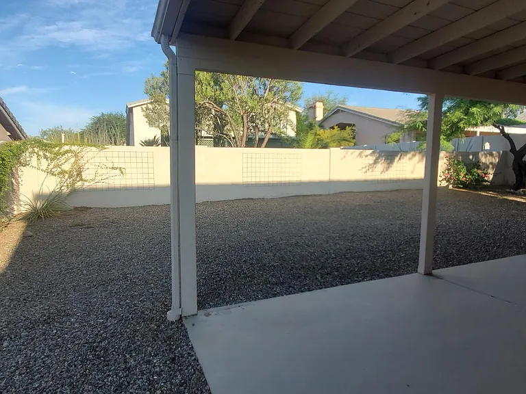 Spacious backyard