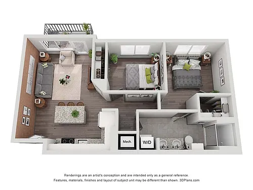 Floor plan The Awakening - Thrive Lofts