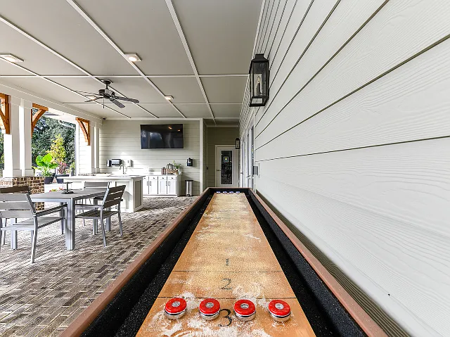 Covered Social Area Game Table
