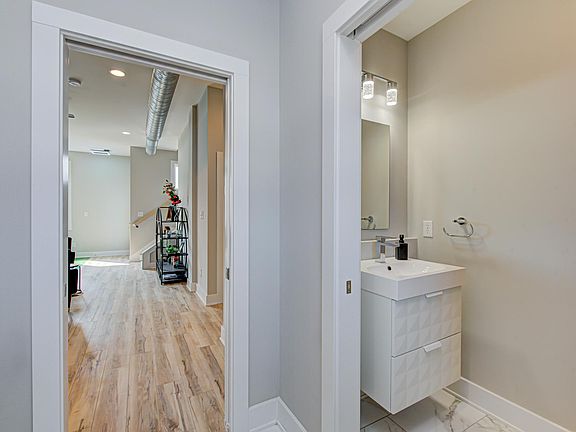 Half bath on the main floor tucked into mud room