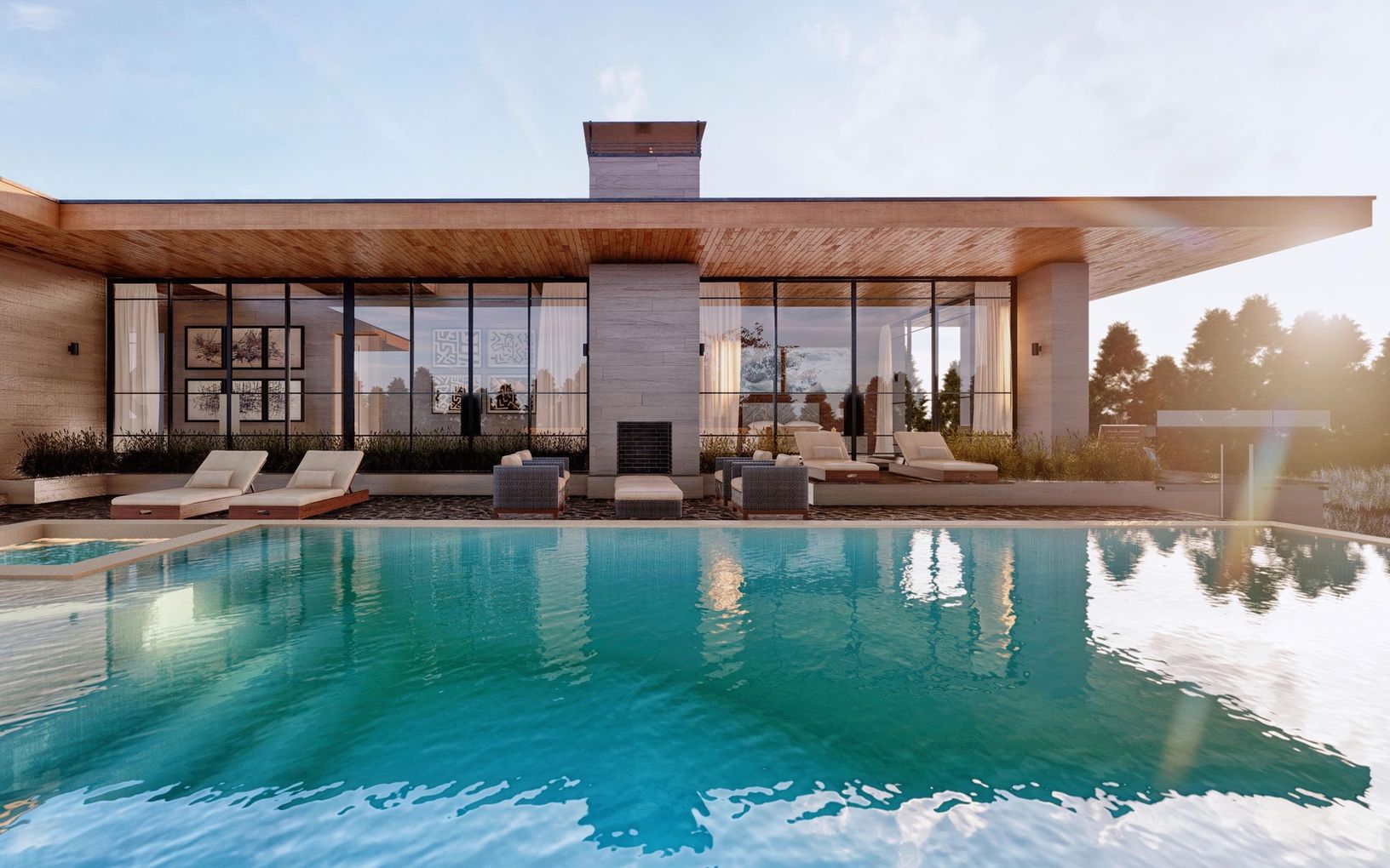 Gunite Pool Rendering of Potential Home