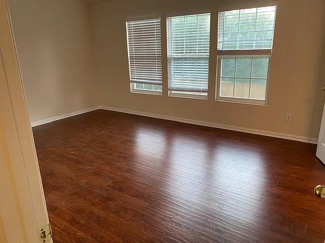 Master bedroom with recent blinds