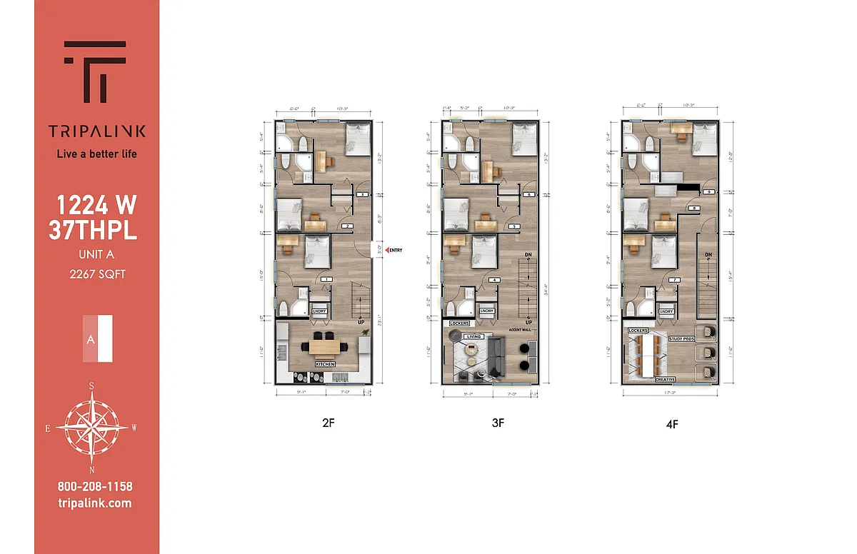Floor plan 1224 W 37th Pl