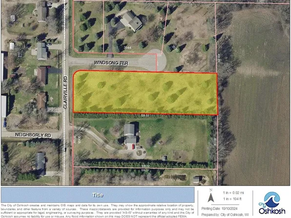 0 Clairville Rd #0, Oshkosh, WI 54904