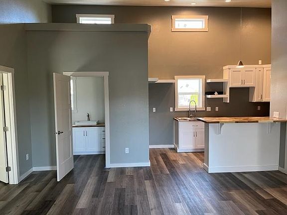 Bathroom is left of kitchen