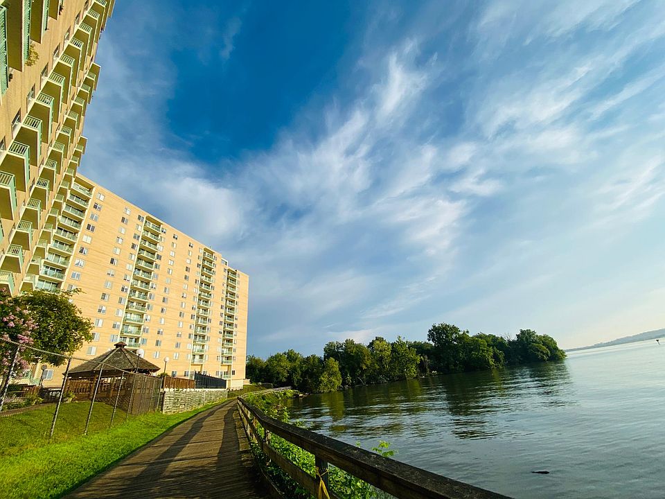View of building from bike path