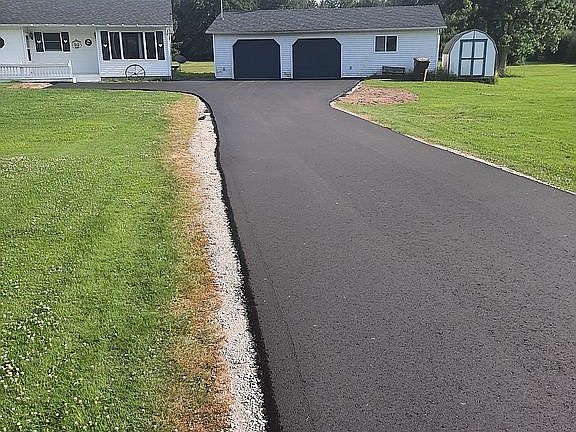 New paved driveway