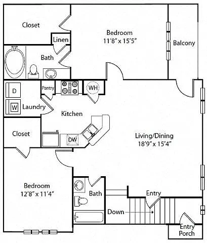 Floor plan 2B Renovation 3