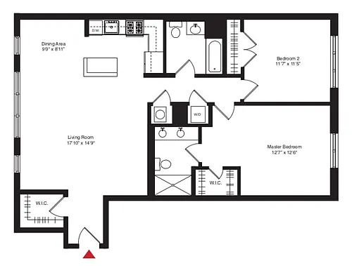 Floor plan bc13 2 Bed/2 Bath