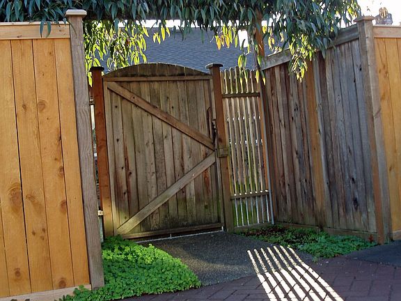 Entrance from parking area