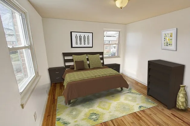 Master bedroom for The Empire and The Hudson *Virtually staged