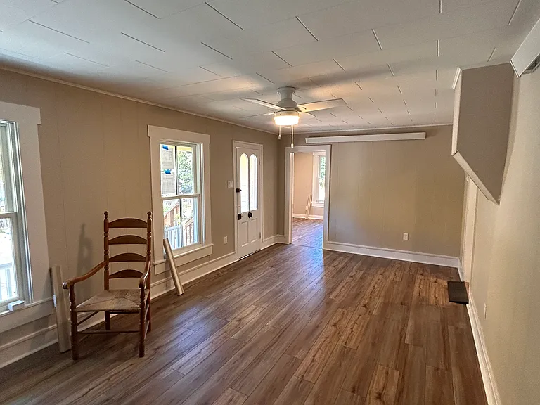 Front entry into living room