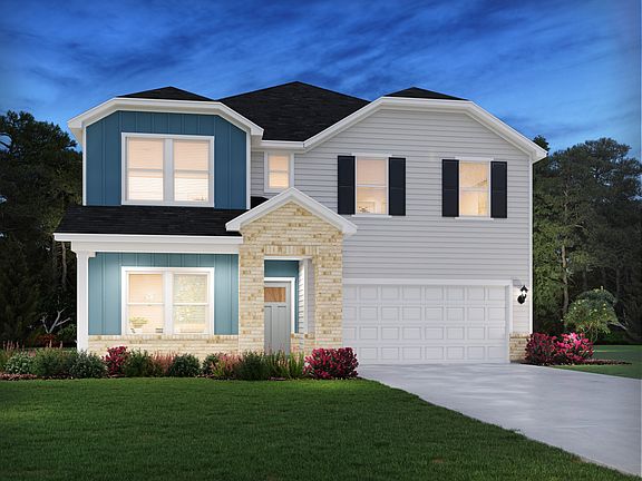 Taylorsville front exterior rendering at a Meritage Homes community in Raleigh, NC.