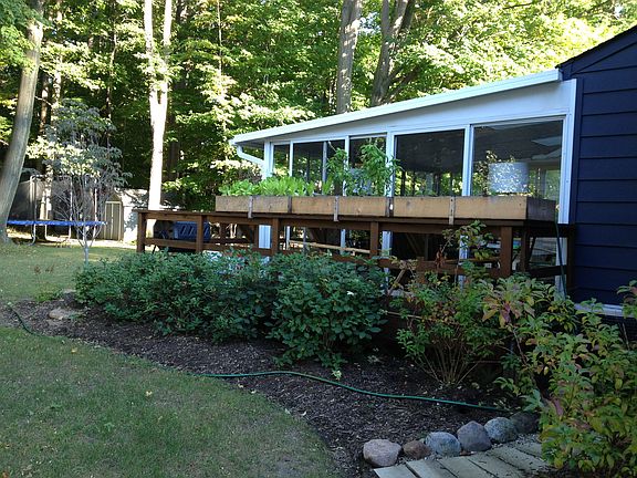 Side of porch and garden box