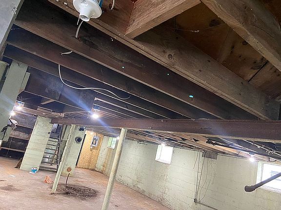 Basement view with electrica