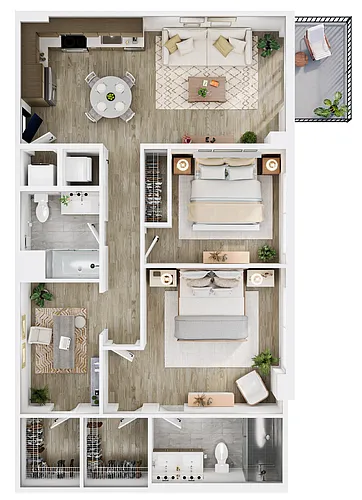 Floor plan B2 Den