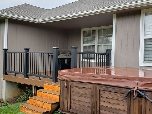 Deck with new composite decking