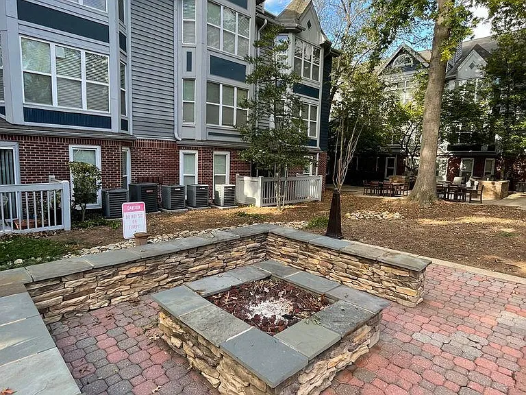 Enjoy evenings outdoors at the community gas firepit_perfect for relaxing or socializing with friends and neighbors.