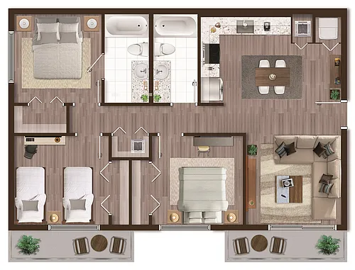 Floor plan C Deluxe