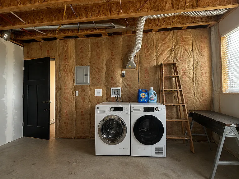 storage room and laundry area