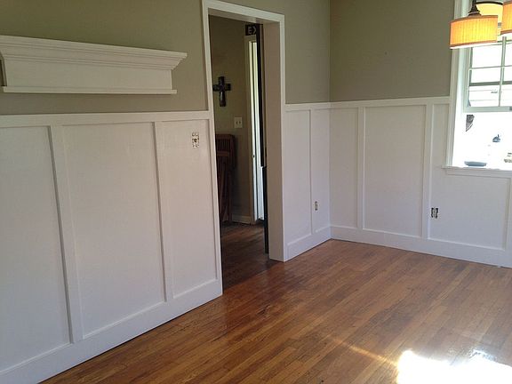 Newly paneled dinning area