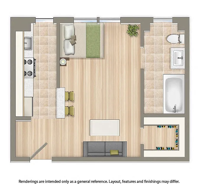 Floor plan Studio B 07 Tier